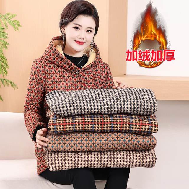 New velvet and thickened smock for women to wear outside, winter cotton coat, warm kitchen apron, fashionable jacket, stain-resistant cotton jacket