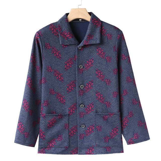 Middle -aged and elderly people in summer, grandma grandma shirt 60 -year -old 70 old lady set, elderly clothes spring and autumn mother dressing