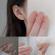 925 Tremella Needle Combination Earrings 2025 New Ear Bone Nails Female Students Niche Simple Design Hypoallergenic Earrings