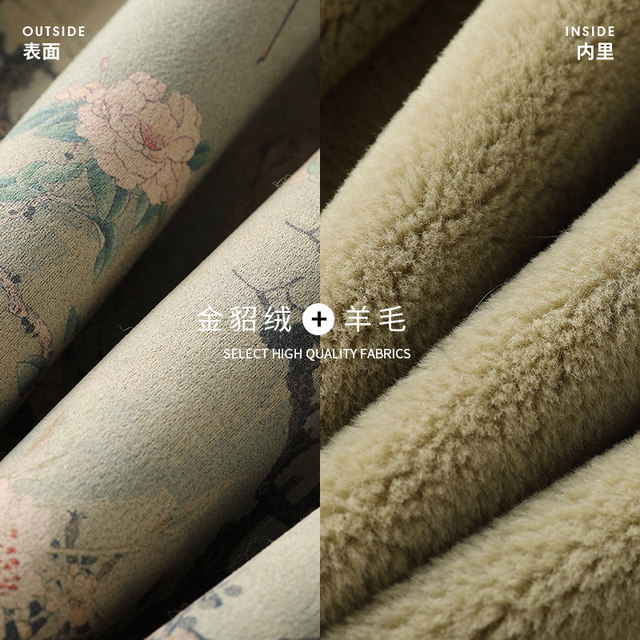 Noble Chinese style mother's winter fur all-in-one coat for women with fox fur collar for middle-aged and elderly sheep sheared fur coats