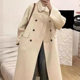 Off-season special offer 2024 Korean version of Dongdaemen Double-breasted H-style double-sided wool coat extended Maillard color