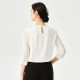 NAERSI/Naersi temperament commuting temperament solid color V-neck 7-point sleeve top for women 25 summer new light people outfit