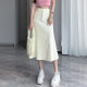 2025 popular denim high-waist retro fishtail skirt for women in summer new slim mid-length skirt lazy trendy