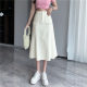 2025 popular denim high-waist retro fishtail skirt for women in summer new slim mid-length skirt lazy trendy