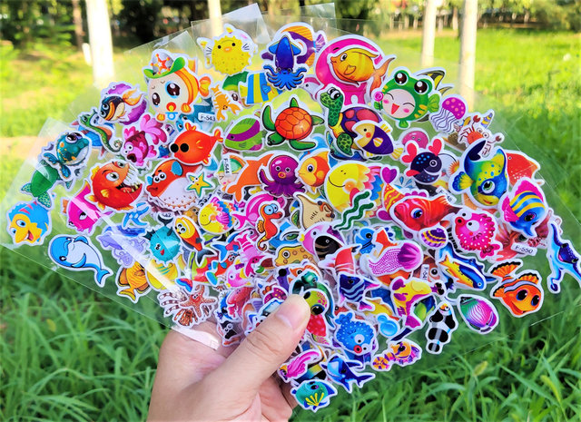 Value package children's cartoon sticker, toy anime three -dimensional sticker kindergarten early education package reward sticker