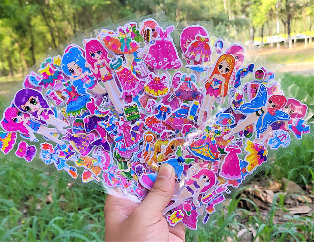 Value package children's cartoon sticker, toy anime three -dimensional sticker kindergarten early education package reward sticker