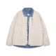 ALLIN fake two-piece denim spliced lapel jacket men's deconstructed design sense cleanfit trendy casual jacket