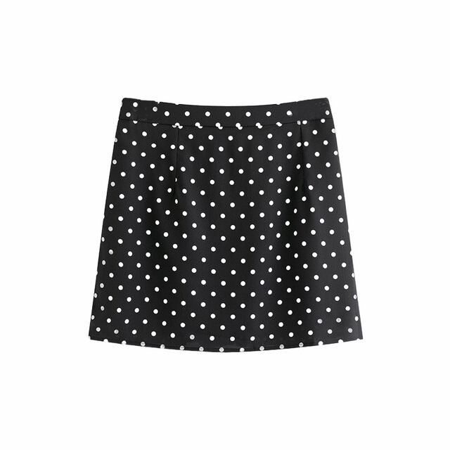Large size women's straight skirt women's polka dot skirt 2024 summer fat mm slim A-line hip skirt makes it look slim and sweet