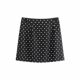 Large size women's straight skirt women's polka dot skirt 2024 summer fat mm slim A-line hip skirt makes it look slim and sweet
