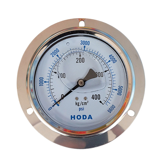 HODA oil pressure gauge hydraulic table 10 250 400kg hydraulic YN100ZT axial band edge edge edge shock resistance pressure table 3/8