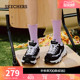 Skechers Black and White Bear Autumn and Winter Women's Shoes Increased Dad Shoes High Rebound Comfortable Versatile Casual Sports Shoes Panda Shoes