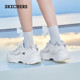 Skechers Black and White Bear Autumn and Winter Women's Shoes Increased Dad Shoes High Rebound Comfortable Versatile Casual Sports Shoes Panda Shoes