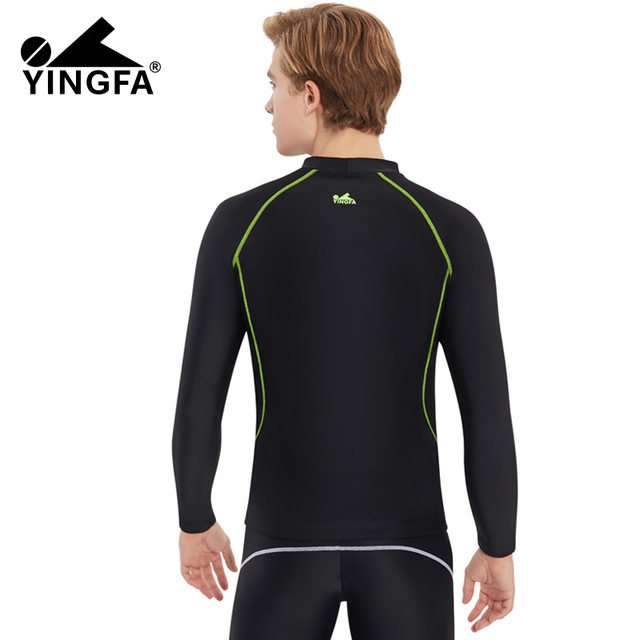 Yingfa casual surfing suit swimsuit beach suit swimming diving long sleeve sunshade men's ladies surfing top