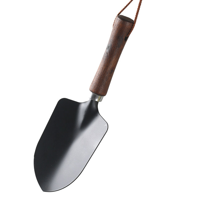 Japanese species flower tool garden art small shovel digging vegetables, home pine earth, three -tooth rake potted polychide shovel shovel
