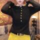 Australian velvet contrast-breasted hooded sweatshirt for women 2025 autumn and winter new simple and fashionable fashionable and versatile long-sleeved top trendy
