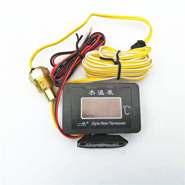 General Motors Truck 12V24v Engineering Vehicle Modified Digital Digital Water Temperature Meter Alarm High-precision Digital Meter