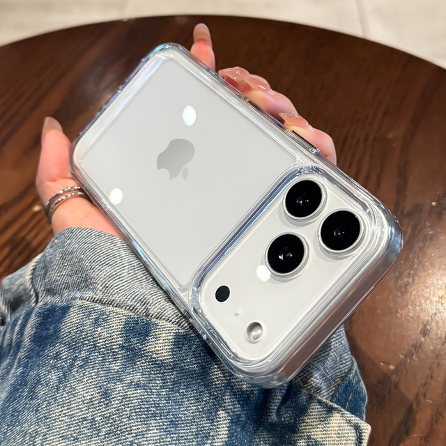 Applicable to Apple 17 promax mobile phone case new iPhone 17 transparent 17 pro premium sense 16 men and women 15 lens all inclusive 14 anti-fall 13 12 silicone 11 ultra-thin air good-looking plus