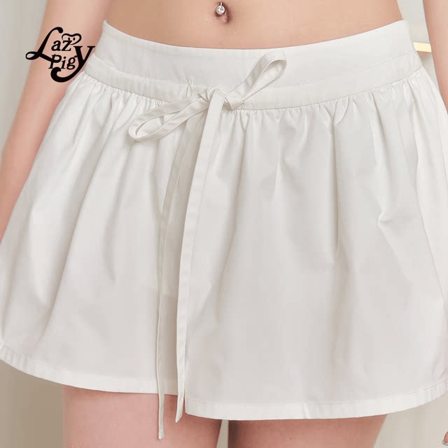 ALazyPig puffy A-line short skirt for women in summer decoration body sweet and cute solid color princess style miniskirt