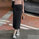 One-step skirt for women's hip skirt Spring and Autumn 2025 new rear slit skirt versatile high-waisted slim mid-length skirt
