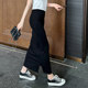 Black one-step skirt for women in spring and summer new long skirt straight temperament slim skirt versatile slit hip-covered skirt