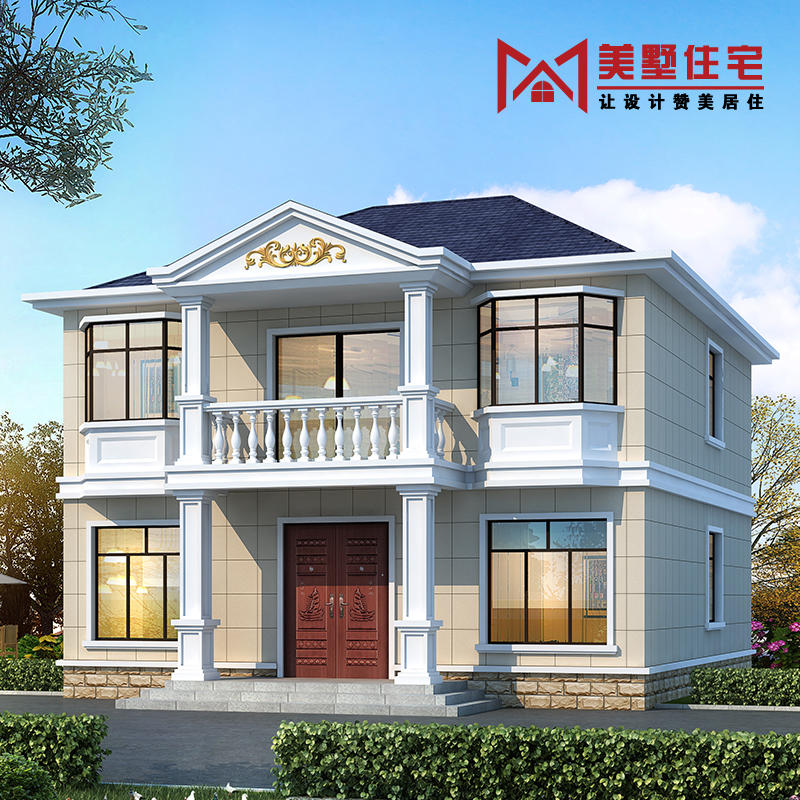 农村自建别墅设计图纸二层经典欧式房屋简约大方全套效果施工图纸