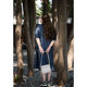 Beautiful Inn Blues Slow Walking Dress Summer Soft Denim Lapel Large Size Women's Loose Casual Retro Denim Skirt
