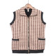 Middle -aged and elderly women's vest new mothers wear vest thin velvet grandma autumn clothing plaid jackets Old people clothes hurried shoulders
