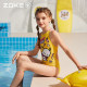 Zhouke children's swimsuit one-piece triangle professional swimming training Pacha dog girl quick-drying competition big children's swimsuit