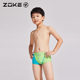 Zhouke children's swimming trunks boy 2025 professional flat angle quick-drying swimsuit medium and big children training competition racing teenagers