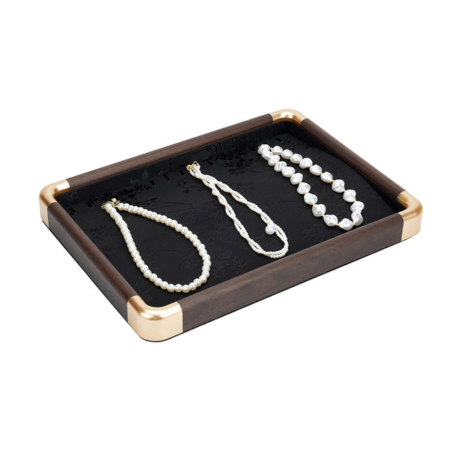 Jewelry tray ring display plate imitation wood grain bracelet jade watch pallet necklace jewelry tray live counter display plate