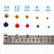 Colorful bell diy jewelry accessories gold and silver one-word small bell pendant dance bracelet weaving material