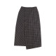 Large size skirt fairy-looking women's sweet 2025 new autumn and winter slim brown plaid high-waisted A-line skirt mid-length