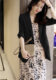 
Large size women's new 2025 thin suit summer gentle style dress two-piece fat mm slimming meat cover set