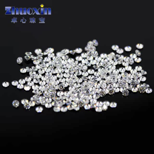 Round white synthetic cubic zirconia zircon loose stone Wuzhou artificial gemstone CZ micro-wax inlaid stone DIY broken diamond