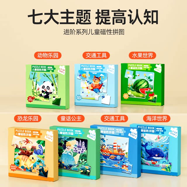 Magnetic puzzle 3 to 6 years old 0-3 children's educational thinking toys magnetic baby girl building blocks 2 boys gift three