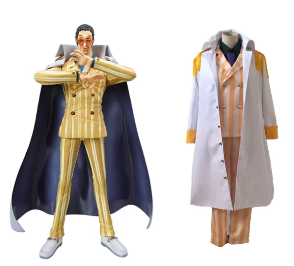 海賊王海軍制服黃猿大將軍正義披風全套cosplay服裝定做包郵