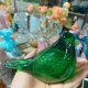 Creative small jewelry ornaments cute home desktop decoration bookshelves town paper glass glazed bird girl birthday gift