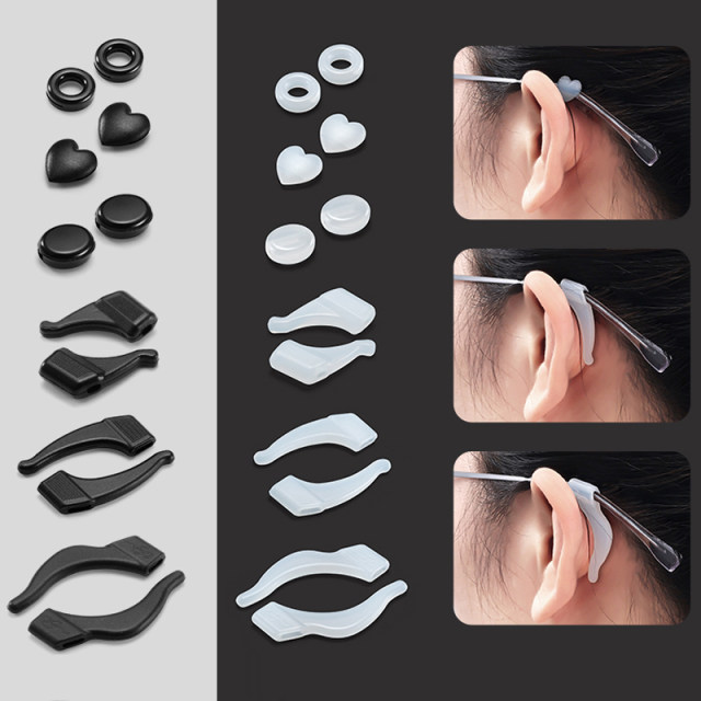 Glasses anti-falling artifact anti-slip silicone ear hook holder children's eye frame leg anti-falling fixed hook sports mop