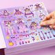 High-value Shiny dress-up stickers girl handmade DIY educational toys quiet princess paste makeup stickers for women