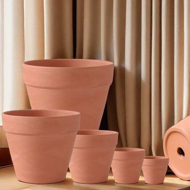 Red pottery flower pots, succulent pots, orchid pots, green plants, breathable extra-large simple coarse pottery mud pots, water-absorbing nursery pots, potted plants