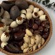 Natural fruit shell DIY material package plant fruit shell rattle handmade pendant wind chime bead black fruit water bead copper