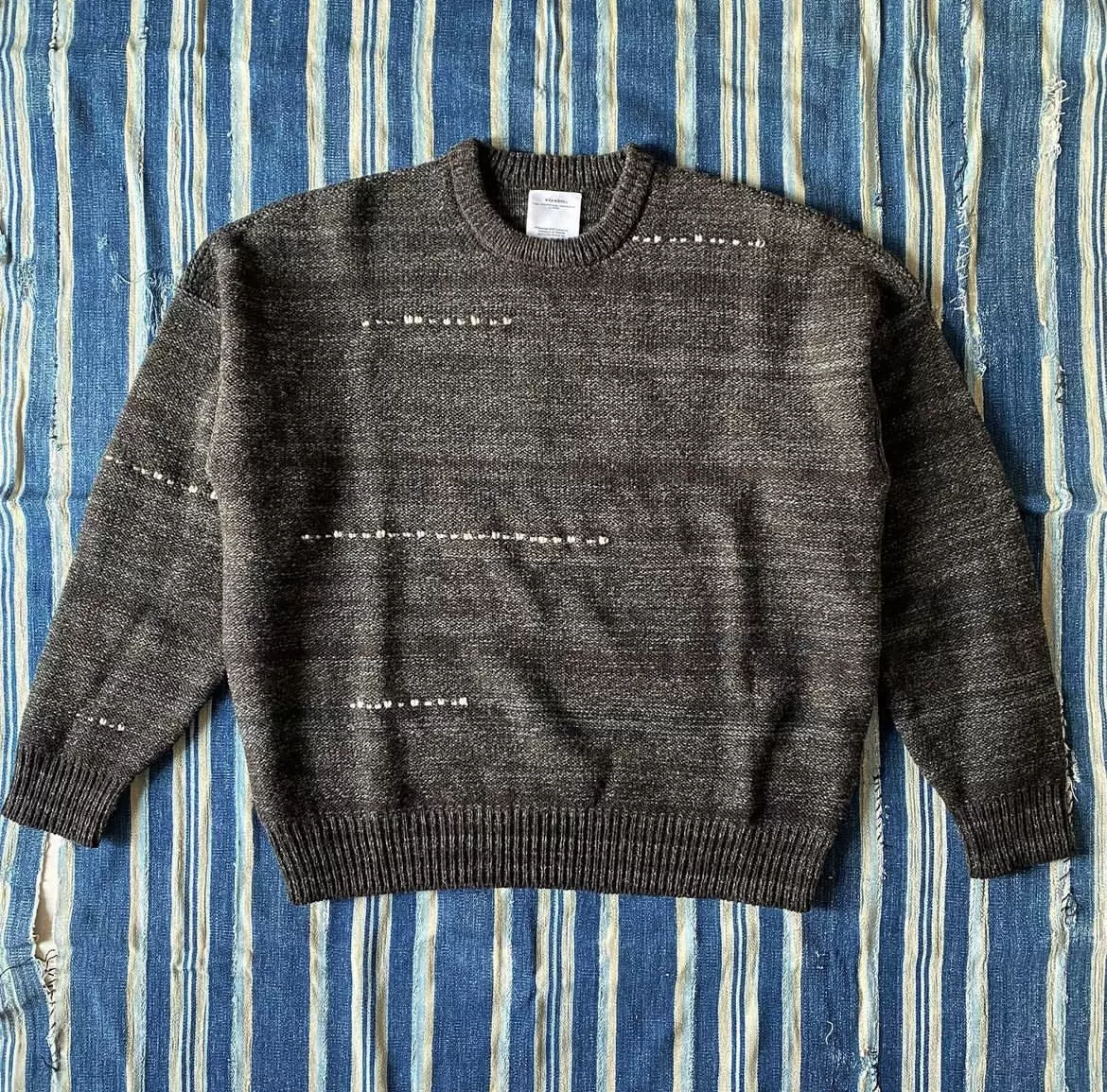 现货】VISVIM1 AMPLUS KNIT L/S GRADIENT羊毛混纺针织毛衣22SS-Taobao