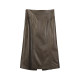 Jiarenyuan Skirt Women's 2024 Winter New High Waist Invisible Side Placket Back Slit Pencil Skirt