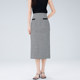 Jiarenyuan Skirt Women's 2024 Autumn New Fresh Retro High Waist Houndstooth Pencil Skirt Simple Temperament