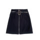 Zippered skirt with large size high waist slim A-line skirt fat mm black suit short skirt American hot girl hip skirt women