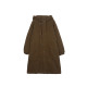 Yiye Japanese retro ox horn button mid-length cotton jacket for women's winter small thickened warm coat windbreaker jacket
