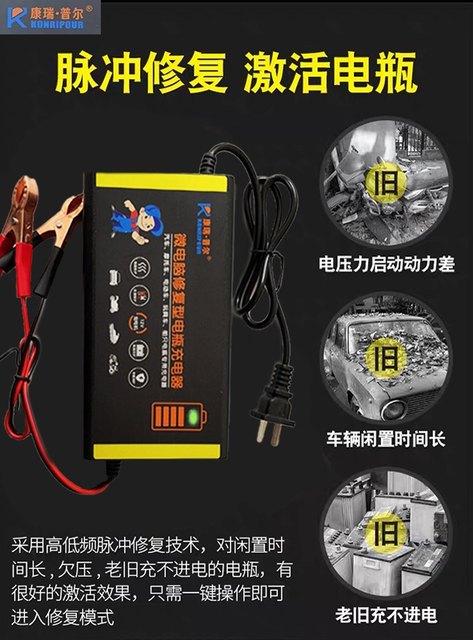 German 12V battery charger car battery motorcycle battery car battery charger intelligent identification fast