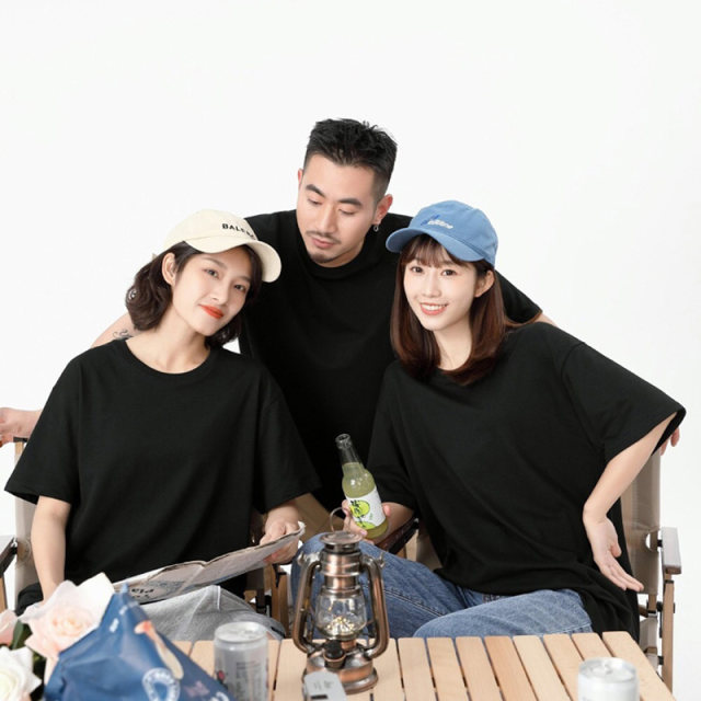Semir green short-sleeved T-shirt for women in summer 2025 new style, shoulder-loose slim round neck, men's T-cotton top
