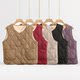 Middle-aged and elderly women's cotton vest, mother's clothing, autumn and winter velvet thickened vest, grandma's warm vest, old lady's waistcoat
