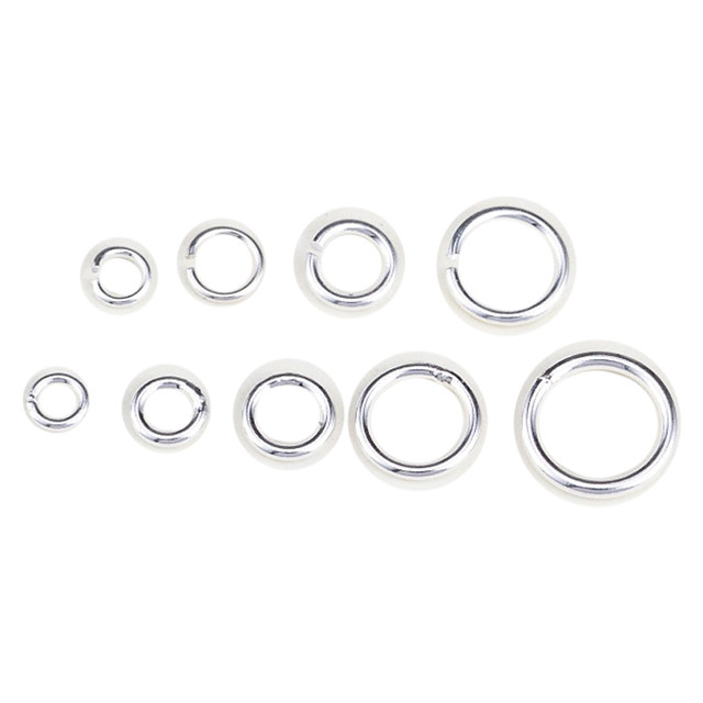 S925 sterling silver open ring closed mouth silver ring running ring pendant buckle hanging ring DIY bracelet necklace connection ring